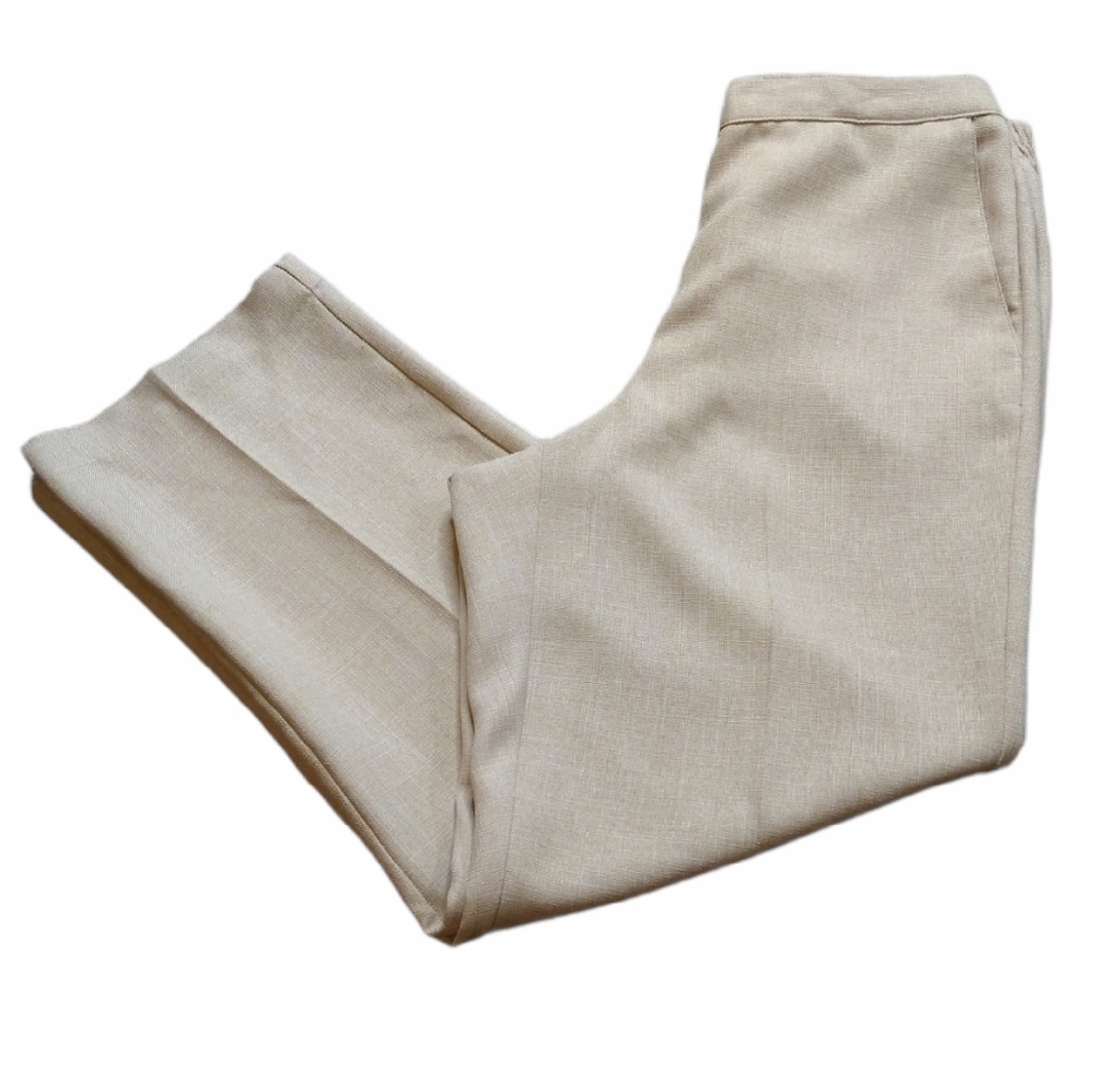Alfred Dunner Beige Pants Pull On Pockets size 10